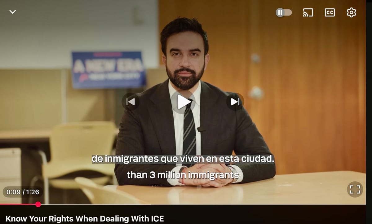 And now, for once, I agree with Zohran Mamdani