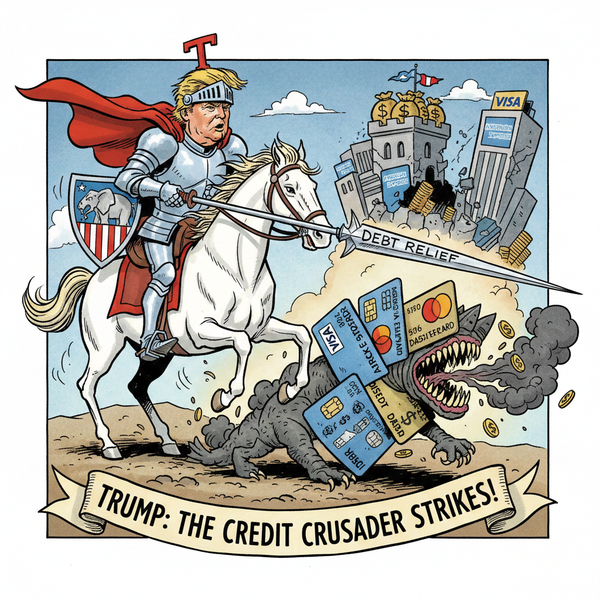 Sir Trump takes aim at exorbitant credit cards